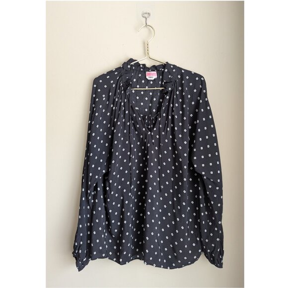 Kate Spade Mini Flora Tie-Neck Blouse - Picture 5 of 11